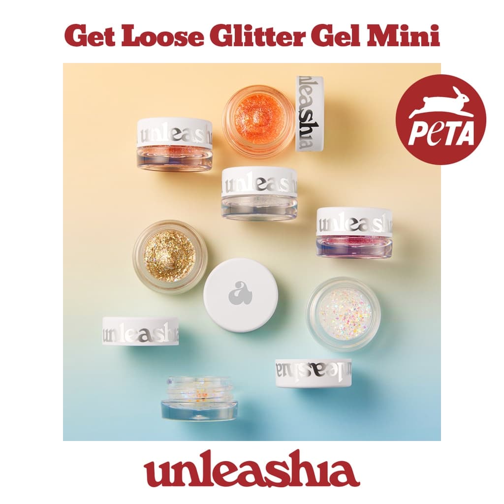 [unleashia] Get Loose Glitter Gel Mini 4g (7 Cores) | Sombra Vegan Eyeshadow UNLEASHIA Sem Crueldade