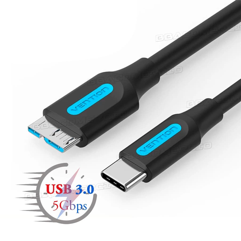 Cabo Para Hd Externo Usb-c Tipo C 3.1 Para Micro B 5gbps Vention