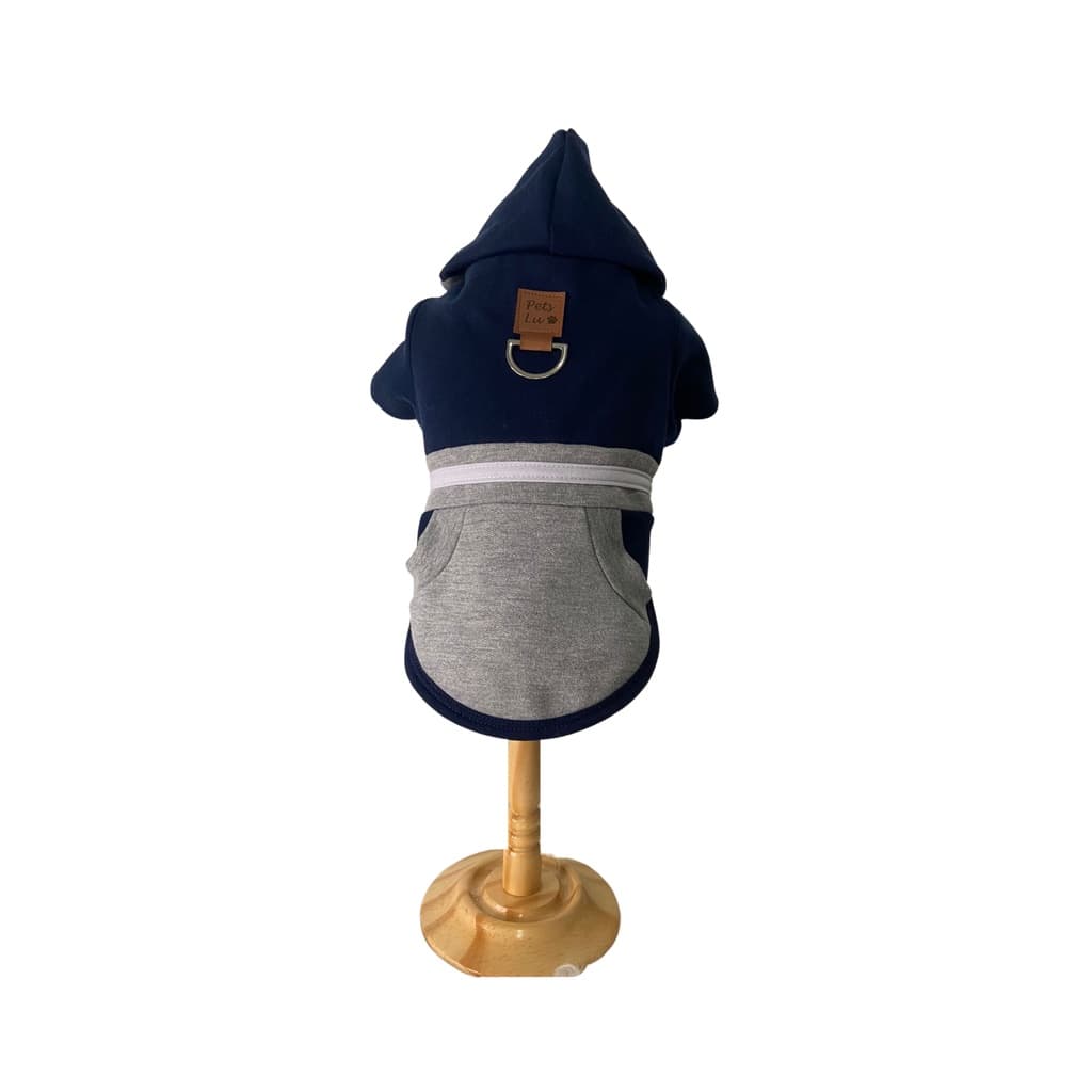 Roupa pet Nino Modelo Moletom capuz cachorro passeio guia coleira cachorro passear
