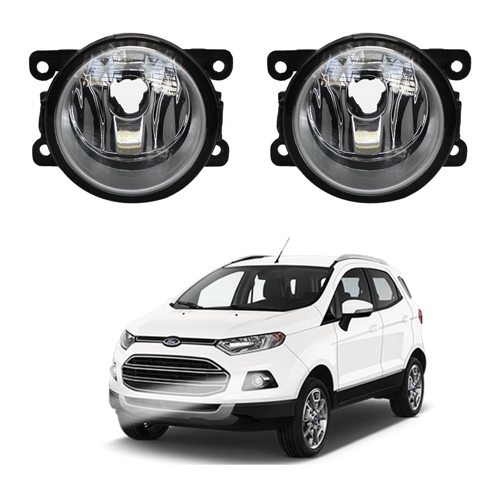 Farol de Milha Ecosport 2013 a 2017 Par Farol Auxiliar de Carro Lente de Vidro Neblina Automotivo