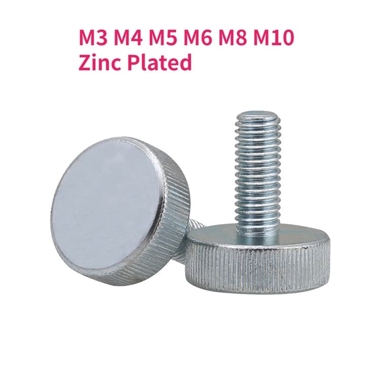 M3 M4 M5 M6 M8 M10 GB835 Knurl Cabeça Plana Apertar À Mão Parafuso De Cortina De Vidro Para Parede Parafusos De Polegar