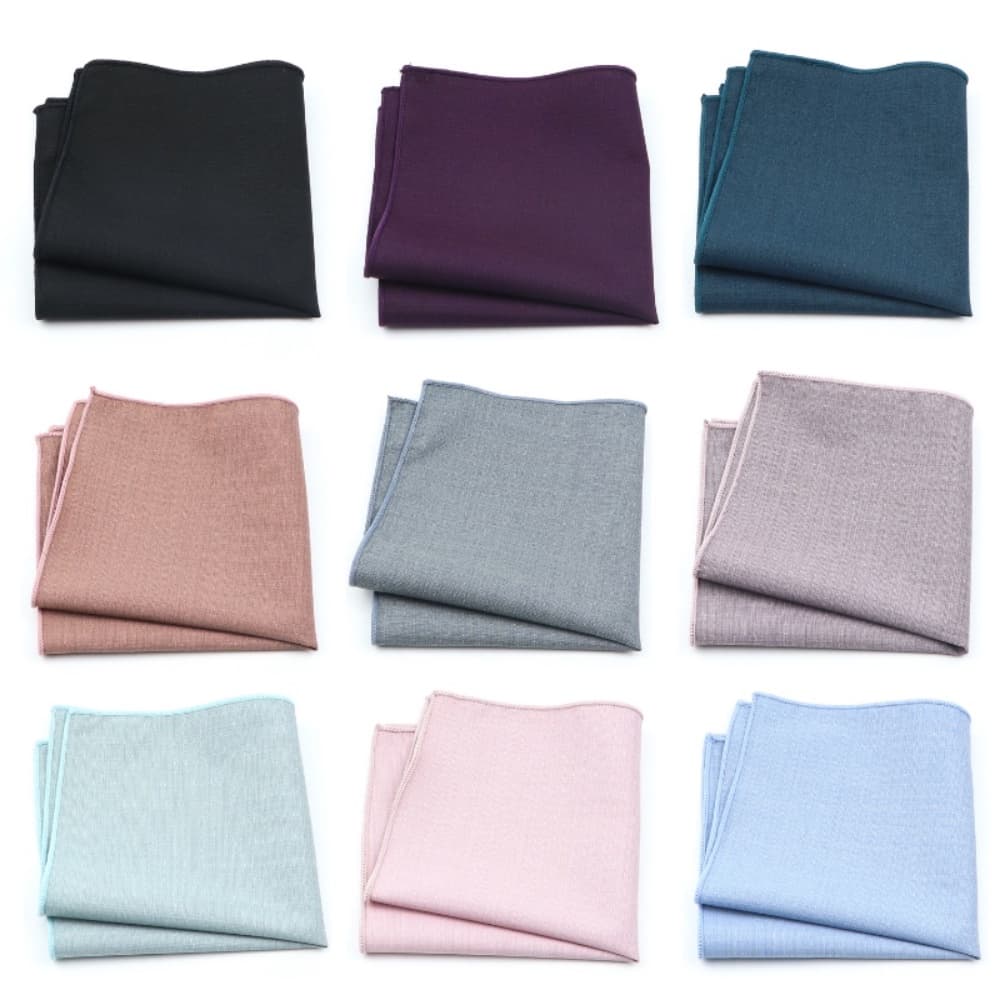 ZONFAZ Lenço De Bolso De Seda Sólido Casual Macio Para Casamento Em Fato Hankies Casuais 22 * 22cm