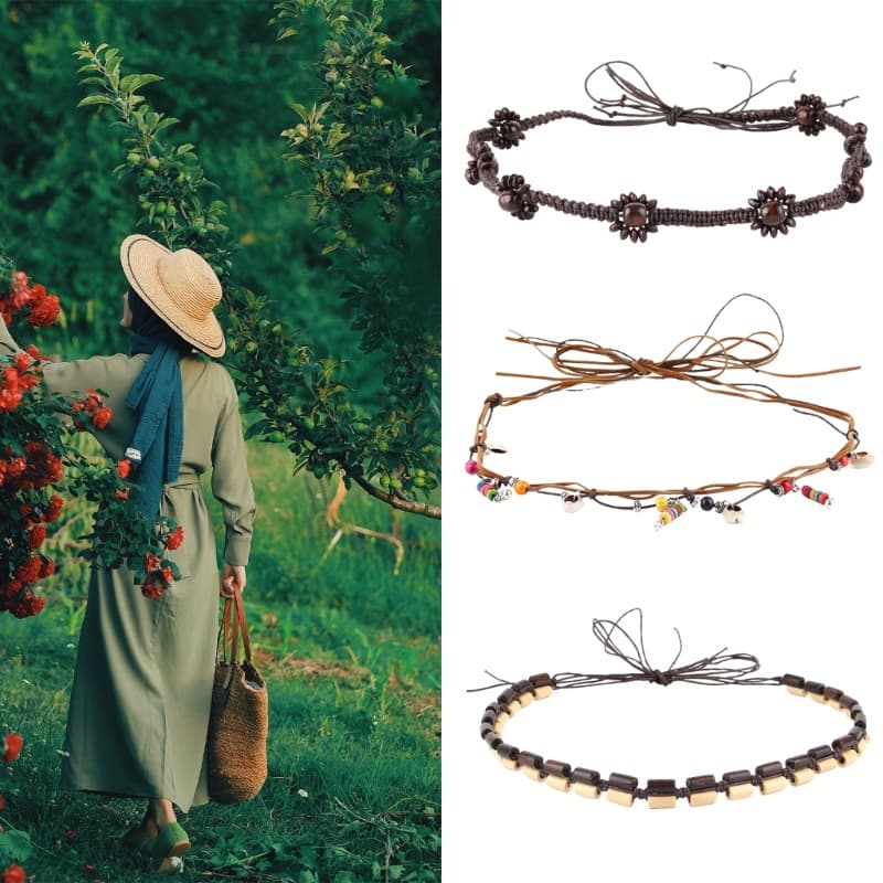 Kellnny Ocidental Chapéu Cinto Banda Nativo De Palha Cowboy Frisado Hatband
