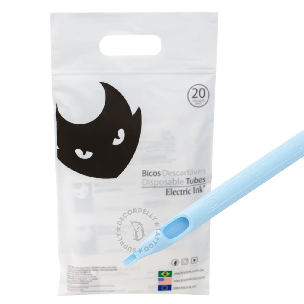 Long Tip Electrick Ink Bico Descartavel Tattoo Tatuagem NF