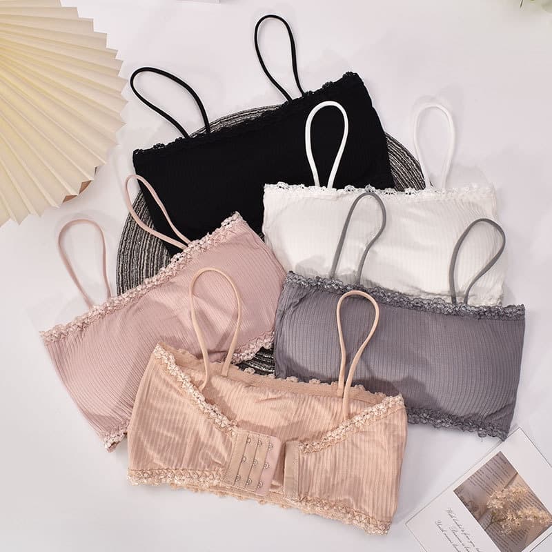 1/4Pcs Feminino Sutiã Alças finas Sem Costas Sem Costura com bojo / Sutiã Tomara que Caia / top Alças finas，top Faixa
