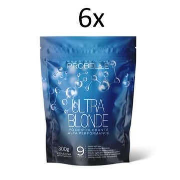 Kit 6un. pó descolorante Dust Free Ultra Blond 300G Probelle