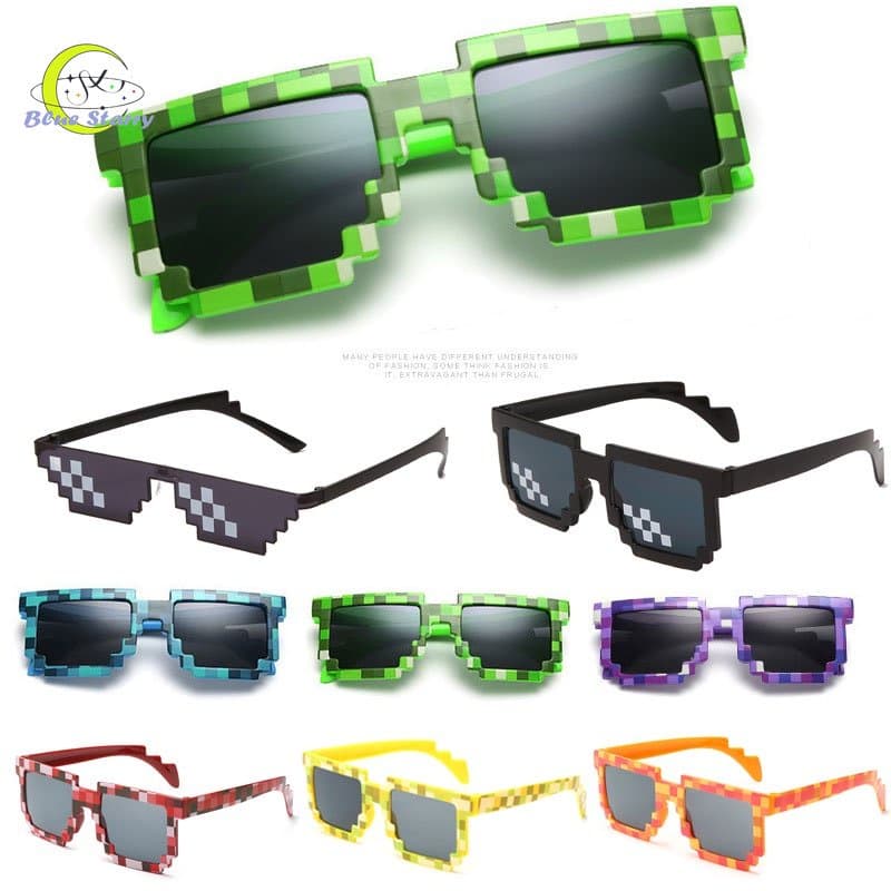 1pc Óculos De Sol Infantil Game Minecraft Thug Life Óculos De Sol Kids Holloween Party Cosplay Óculos para crianças