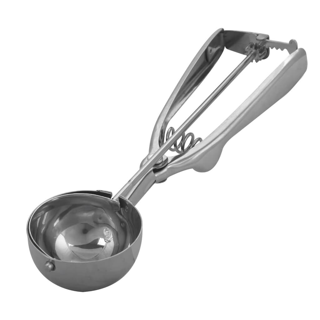 Colher para Sorvete com Ejetor Mola em Aço Inox Concha Bola