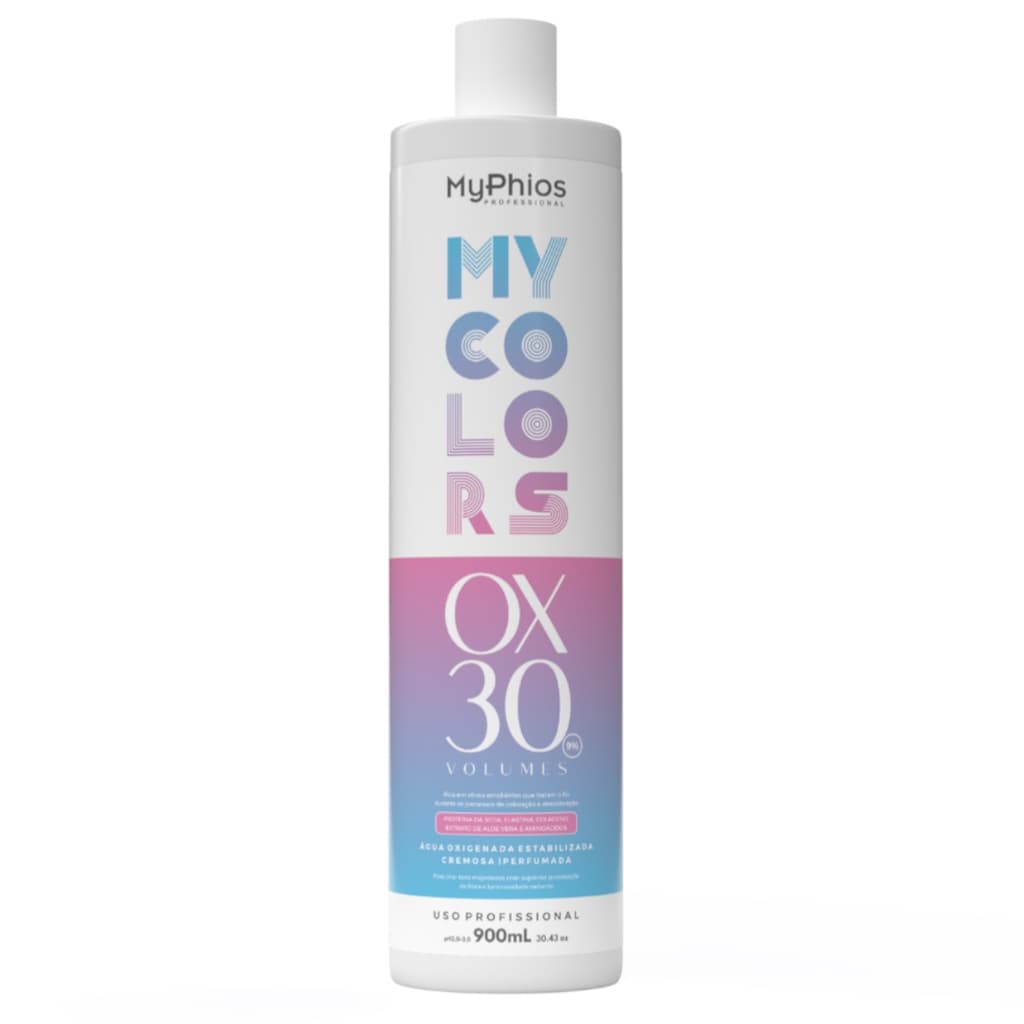 Água Oxigenada 30 Volumes MyColors 900ml MyPhios Profissional