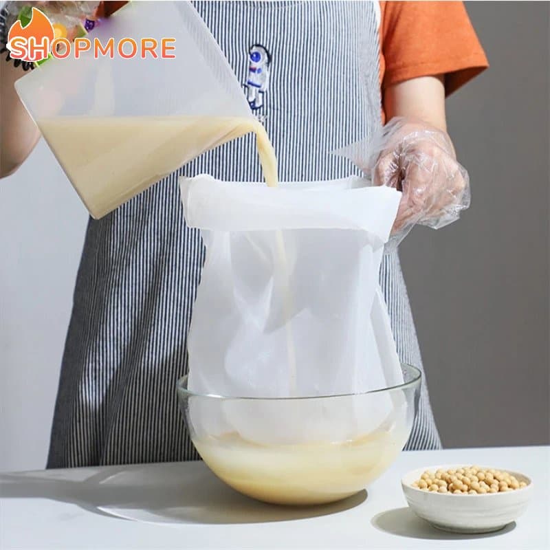 [Coador De Cozinha De 100 Malhas/Finas De Amêndoas De Mel De Soja Saco Filtro De Leite