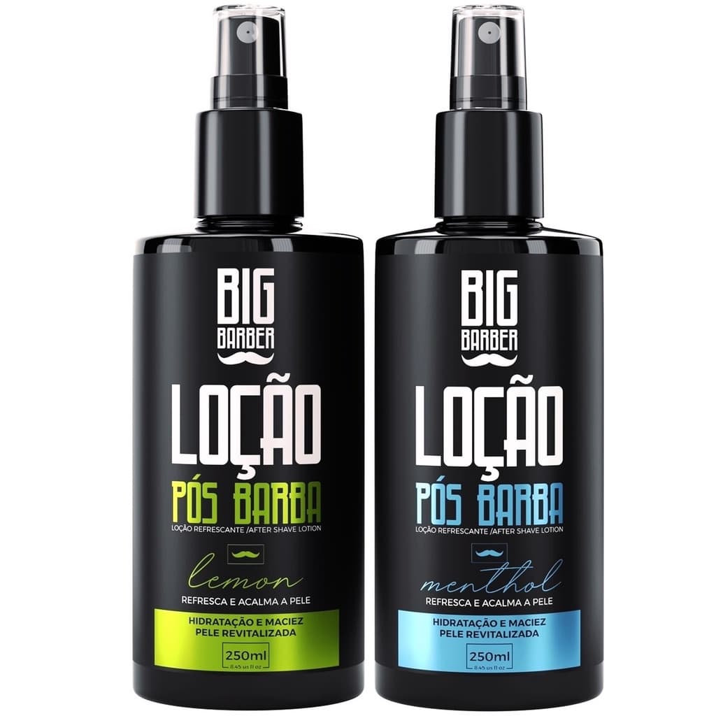 Kit Loção Pós Barba Spray Big Barber 250ml Caixa Com 2 Unidades