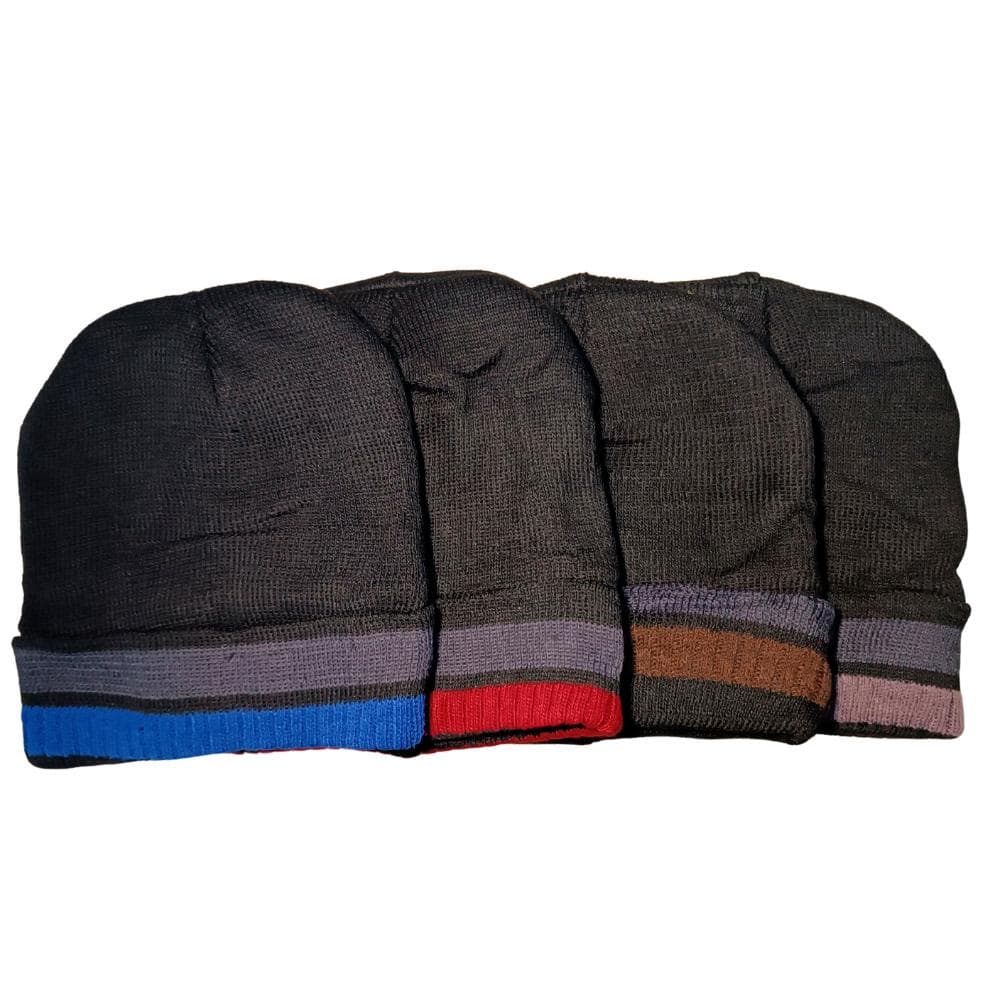 Touca Térmica Gorro de Inverno com Listras e Forro GR622231