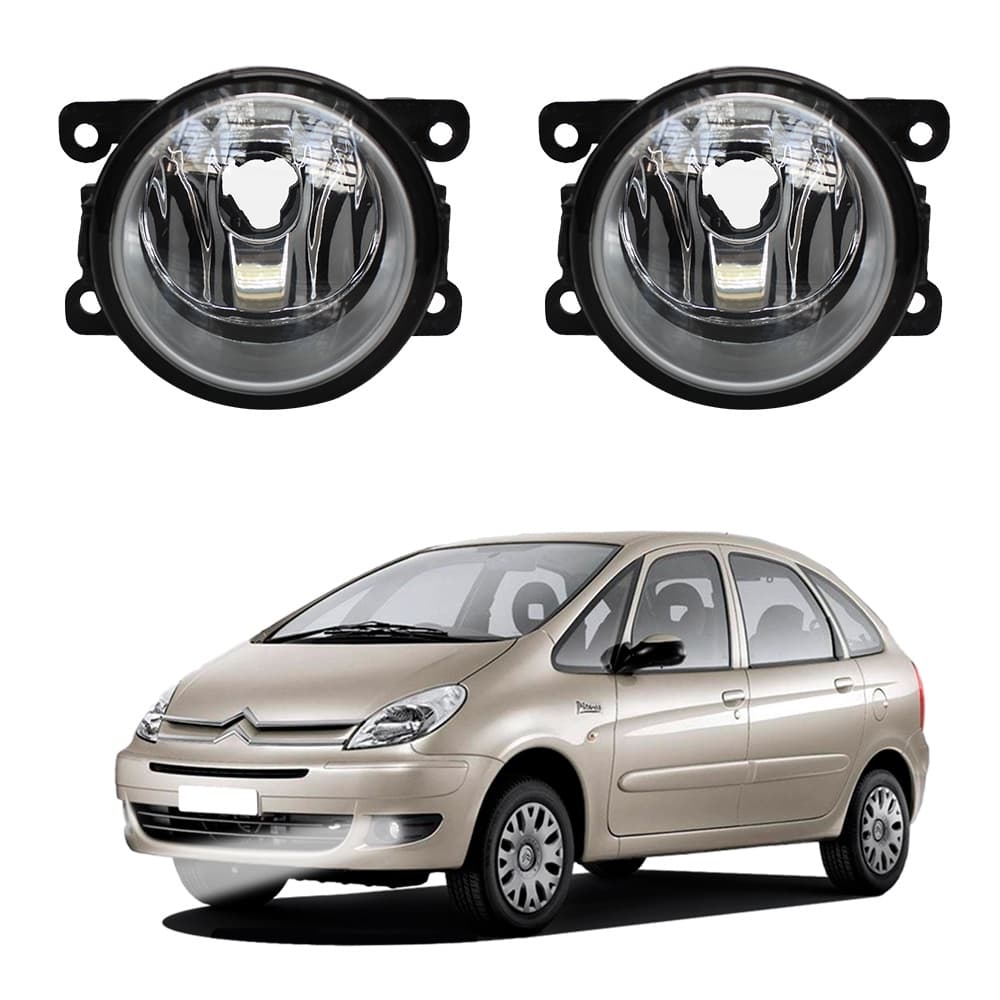 Farol de Milha Xsara Picasso 2007 a 2012 Par Farol Auxiliar de Carro Lente Vidro Neblina Automotivo