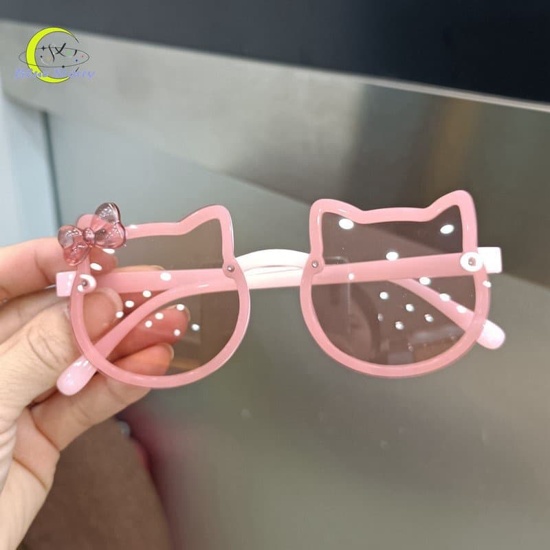 Óculos De Sol Para Crianças Hello Keti Meninas Proteção UV Perna Macia Silicone