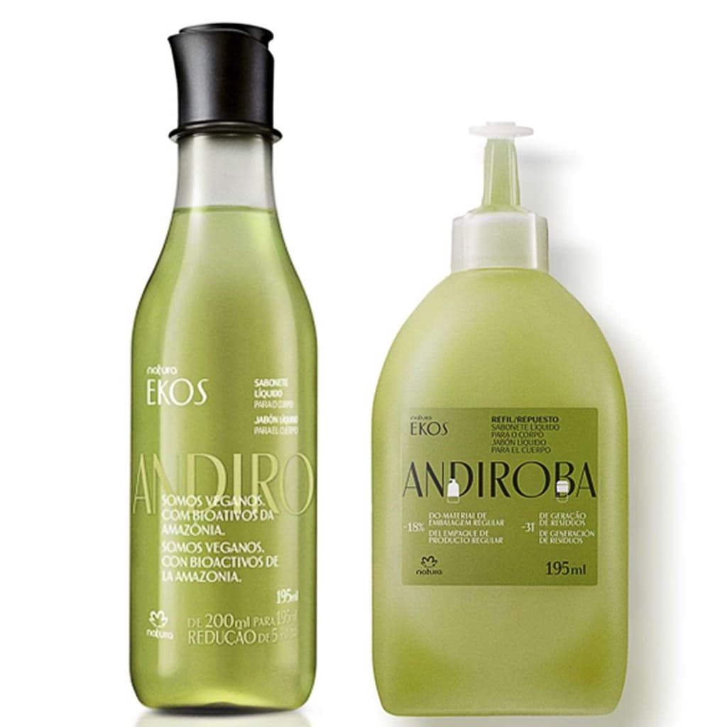 Sabonete Líquido Corporal Natura Ekos Andiroba 195 ml+ Refil