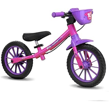 Bicicleta Balance Bike Equilibrio Sem Pedal Aro 12 Rosa
