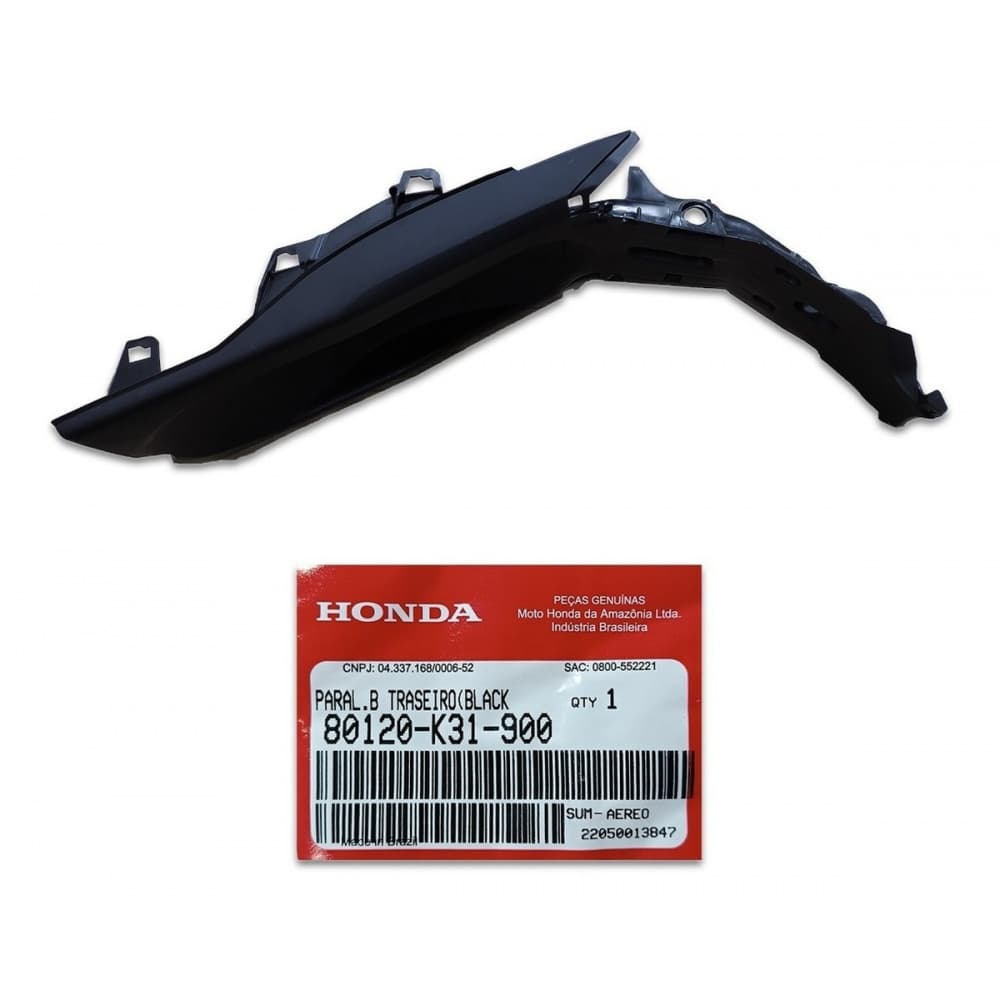 Paralama Interno Traseiro Moto Cb 250 f Twister 2015 2016 2017 2018 2019 2020 2021 2022 2023 Original Honda