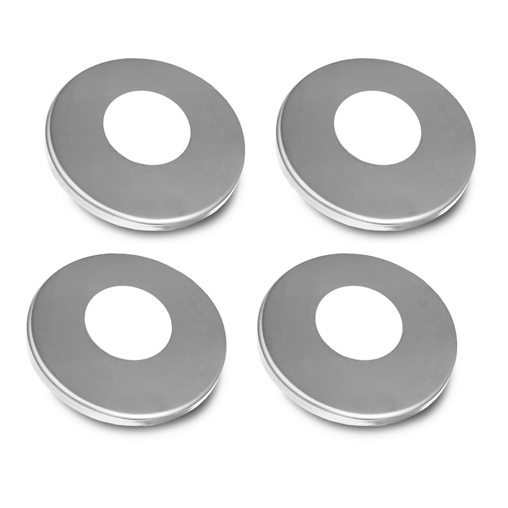Kit 4 Canoplas Para Torneiras ou Adaptadores Rosca 1/2 Inox