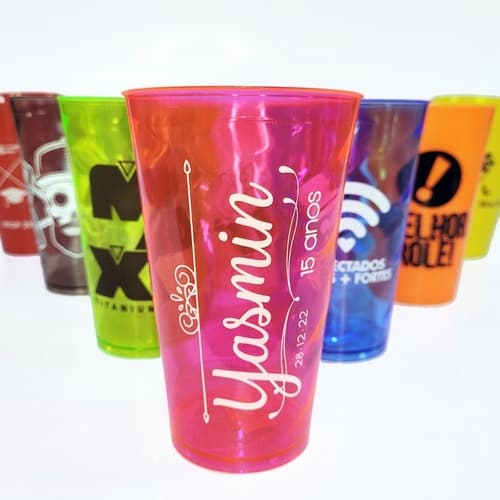 160 Personalizados 15 Anos Copo Caldereta 450ml Acrilico