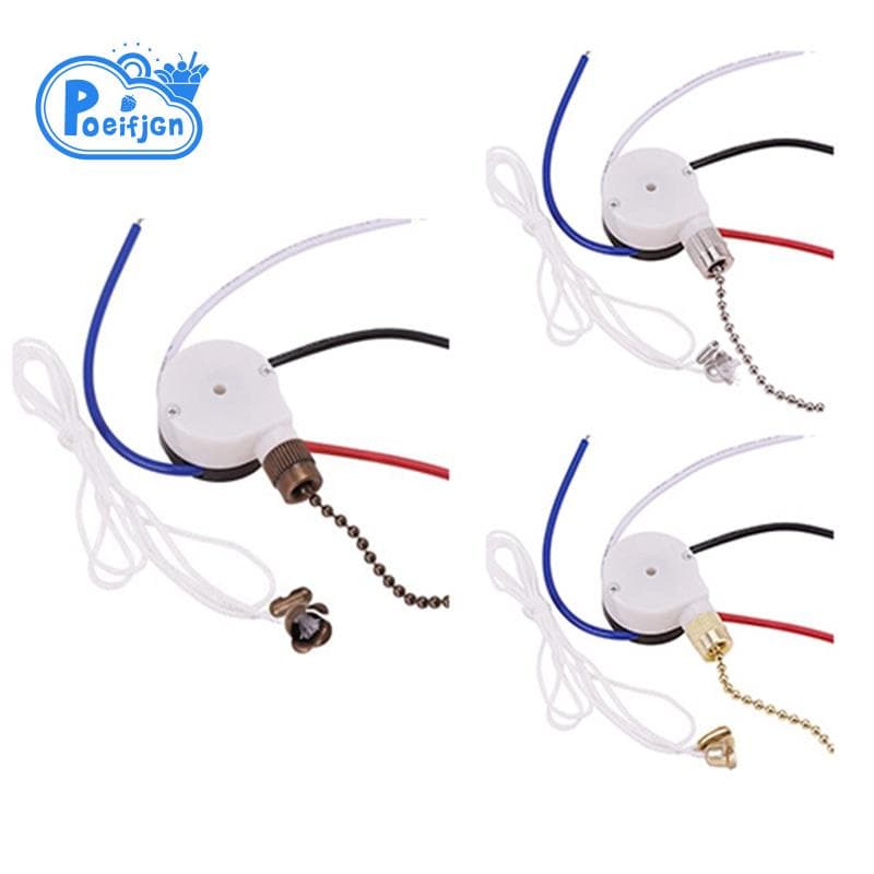 Kit De Interruptor Do Ventilador De Teto 3 Fios De Velocidade 4 , De Controle Zipper Fio De Puxar ZE-208S Com Corda