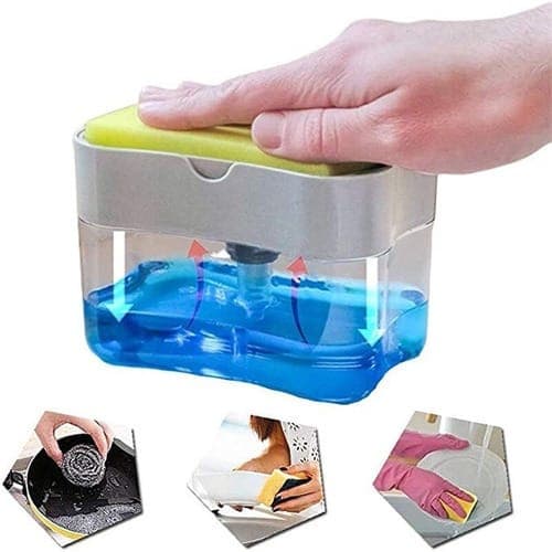 Dispenser Detergente Sabão Suporte Cozinha Porta Bucha Esponja / Preço & Tal