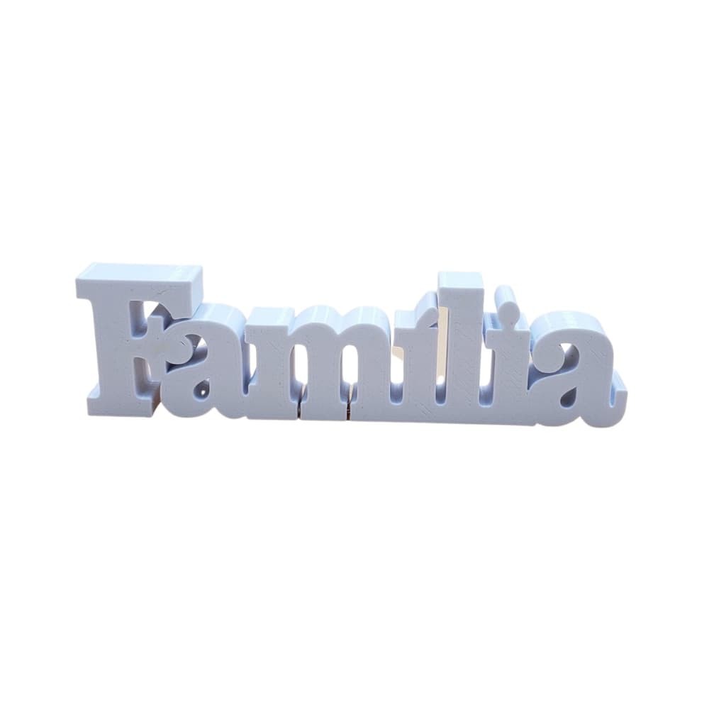 Palavra Decorativa Familia 12,5 x 3,5 x 1,0 Branco