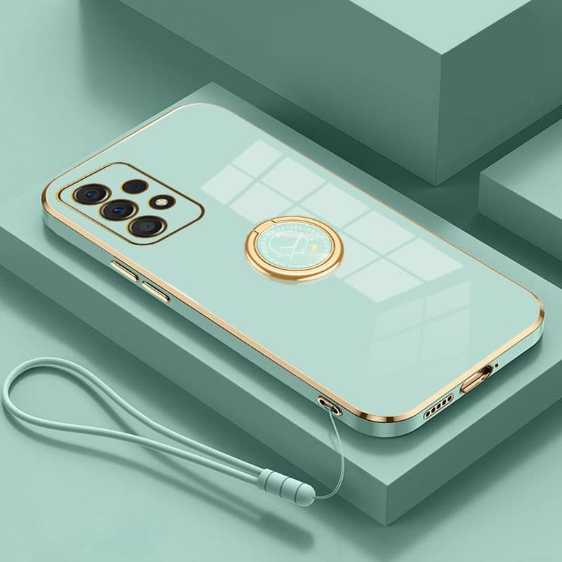 Capa De Celular TPU Samsung Galaxy A23 A33 A53 4G 5G Anti-Arranhões 6D Revestimento Para A13 A52 A52S A72 Suporte De Corda De Cordão