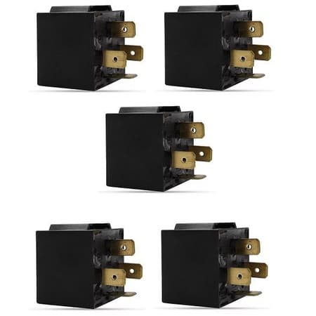 5 Relê 4 Pinos 40a 12v Automotivo Universal Golden Cabo C/ Alça Removível