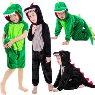 Fantasia de dinossauro verde crocodilo cosplay macac茫o presentes de Halloween