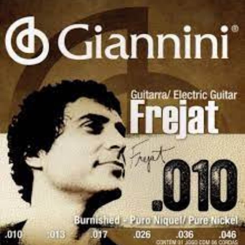 ENCORDOAMENTO GUITARRA GIANNINI SSGPNFJ PURE NICKEL FREJAT BURNISH - I-4 / 12
