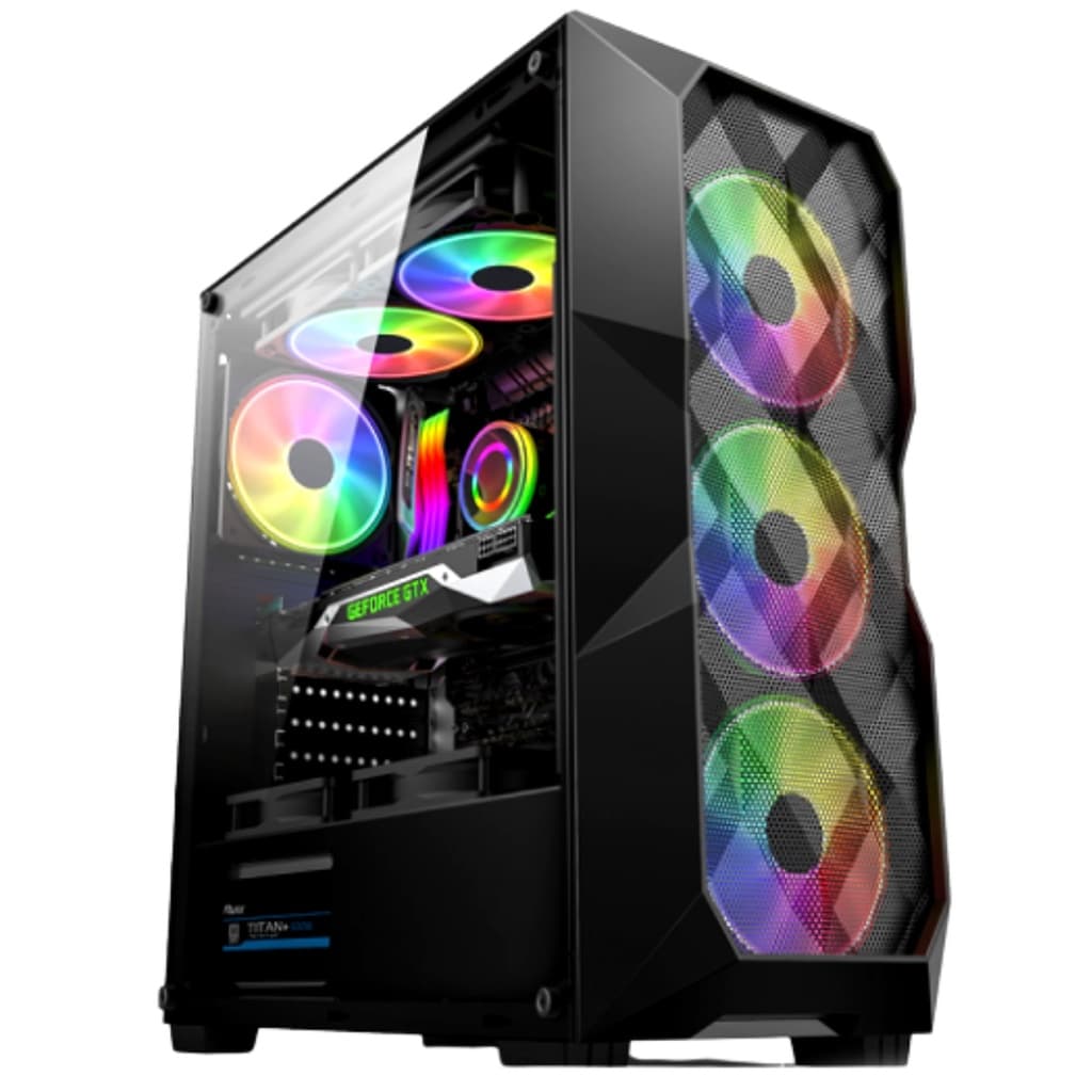 Gabinete Gamer Lateral Vidro 3 Fans Frontais GB 1710 Hayom