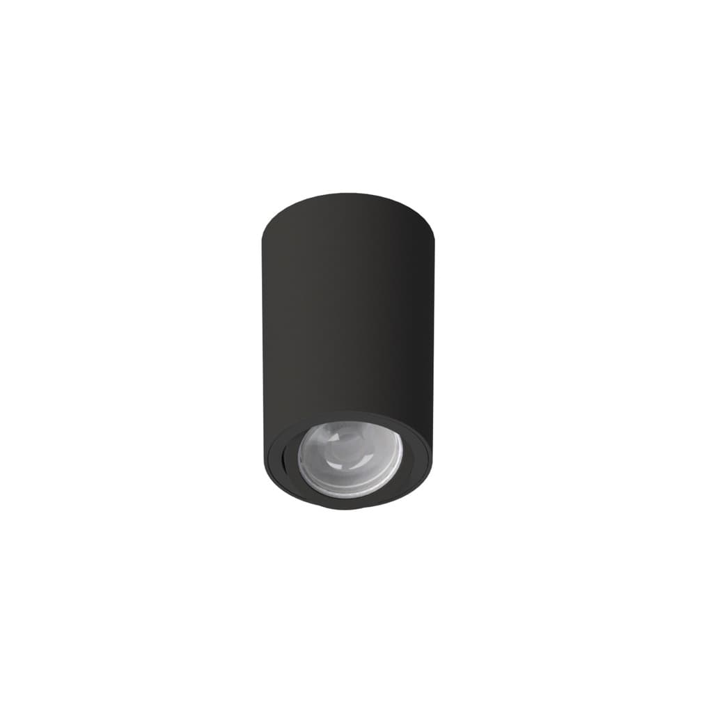 Plafon Tower Redondo Face Plana MR16 Preto - SaveEnergy