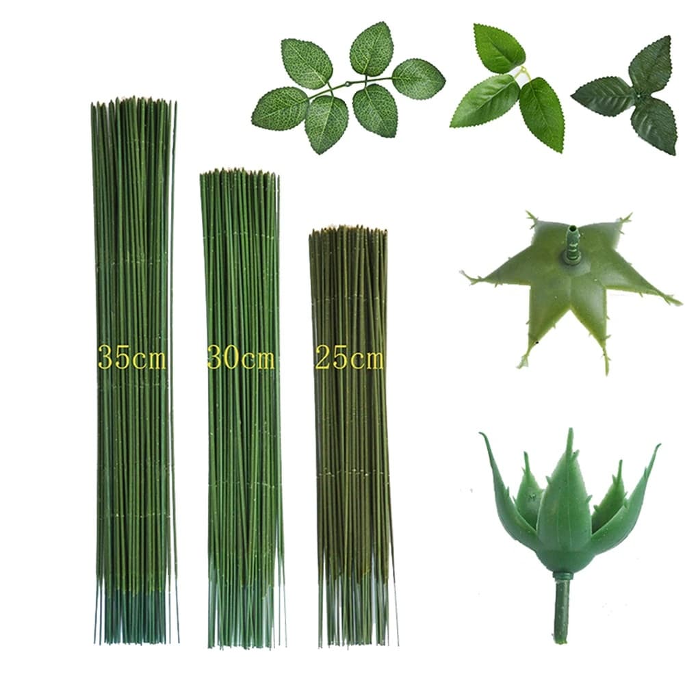 Material Floral Artificial Verde Flor De Haste De Bricolage Artesanal Acessos Para Decoração De Casamento Em Casa