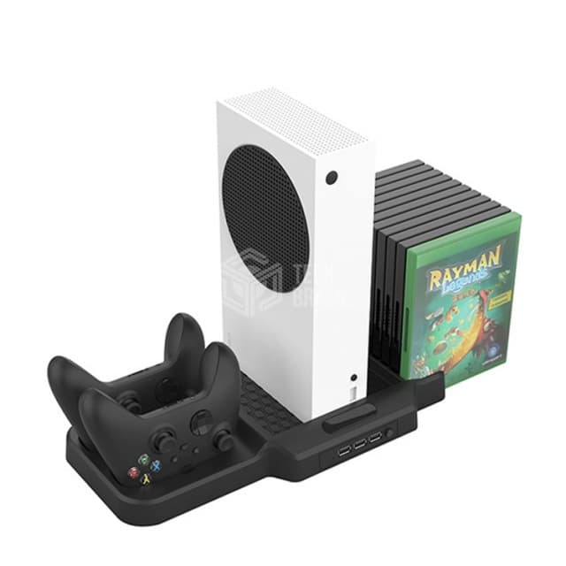 Base Suporte Vertical Xbox Series X/S Carregador Hub 3 Usb Suporte Para Jogos