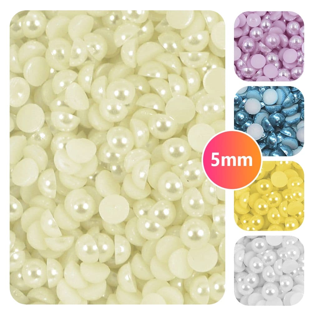 Miçanga Meia Perola N5 mm 100g Várias Cores