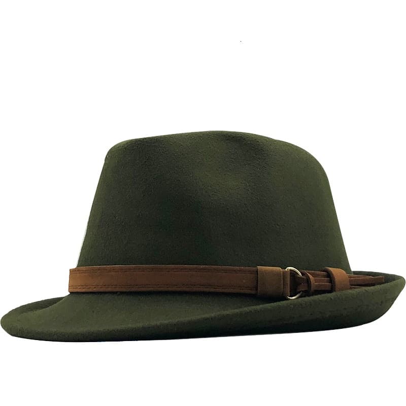 Mulher Lã Homem Chapéu Fedora Para O Inverno Elegante Senhora Jazz De Outono 55-58CM Ajustável