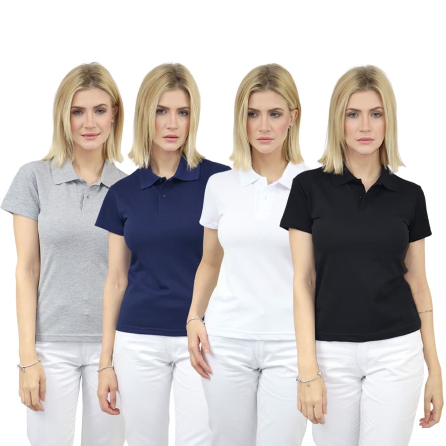 Camisa Polo Feminina Acinturada - Baby Look Polo