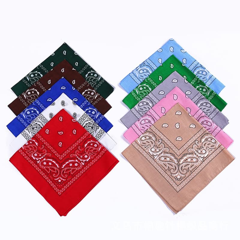 3 Pçs 55x55cm Algodão Quadrado Moda Bandana Cachecol Hip Hop Caminhadas Lenço De Pulso Envolve Caju