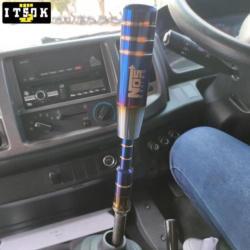 【 ITSOK 】Aluminum M10 × 1.5 Extensor De Alavanca De Câmbio NOS 13cm Manípulo De Mudança De Marcha Titanium Blue Lever