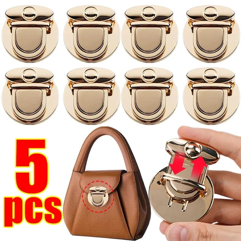 Ferragens De Bricolagem Fechadura Da Caixa De Fivela De Giro Multiuso Para Bolsas De Mão Fecho Em Metal Dourado Cor Bolsa Acessórios