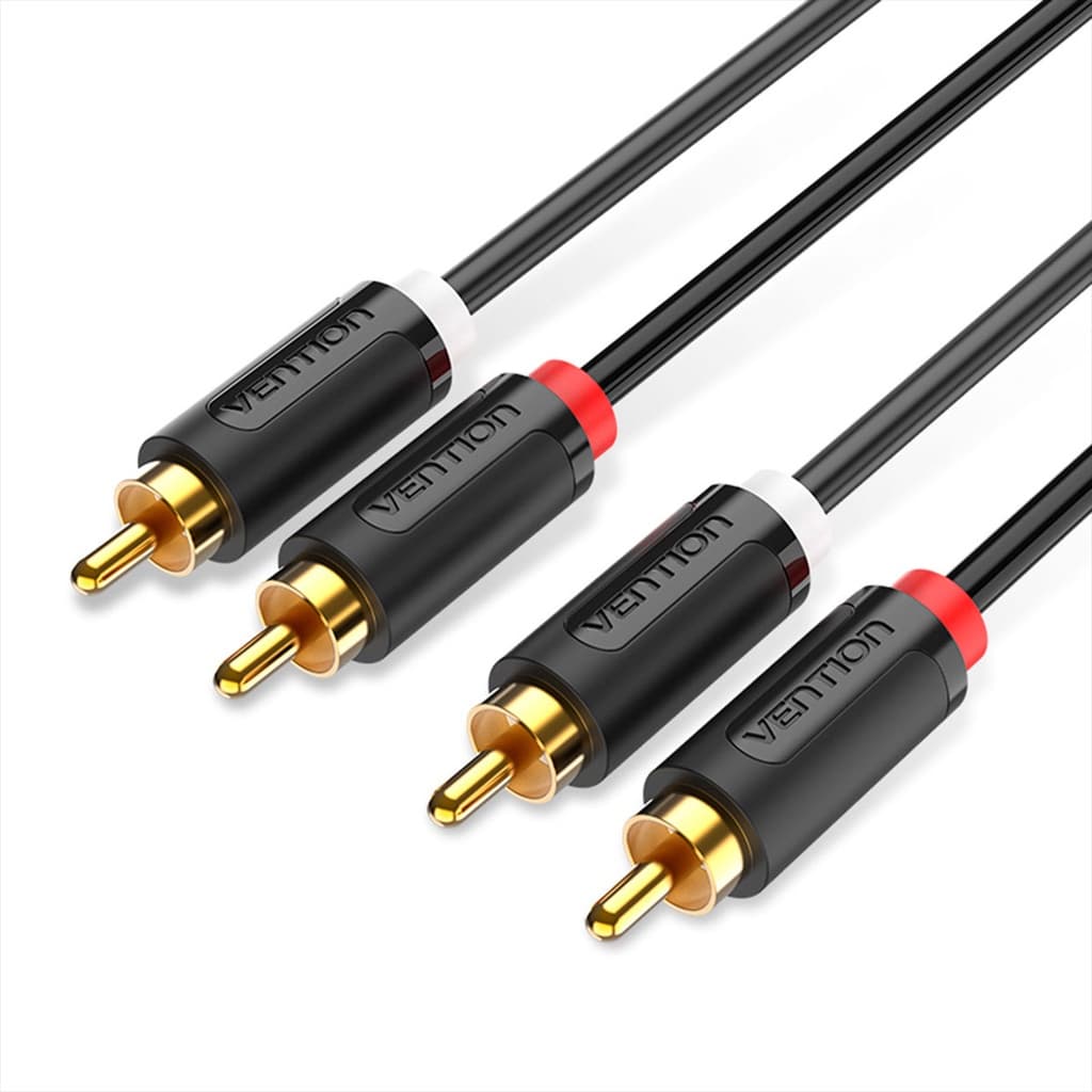 Cabo Audio RCA Macho Mesa Som Dj Blindado Premium 5m Vention