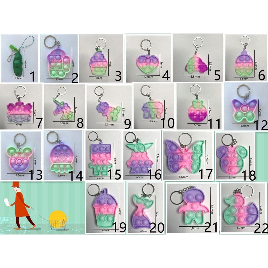 Chaveiro pop it pequena Brinquedo  anti stress