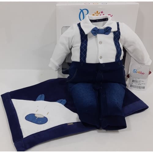 - Saída Maternidade Plush Luxo Paraiso Bebê Menino Cód. 11635