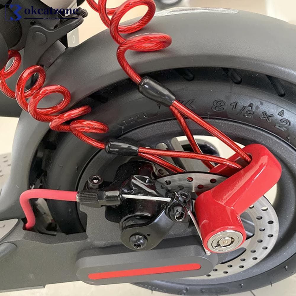 OKCATZONE Trava De Segurança Para Motocicletas Anti-Roubo Elétrica Freio A Disco De Motocicleta Com Fio De Aço Bicicleta De Montanha Proteja O P3Z2