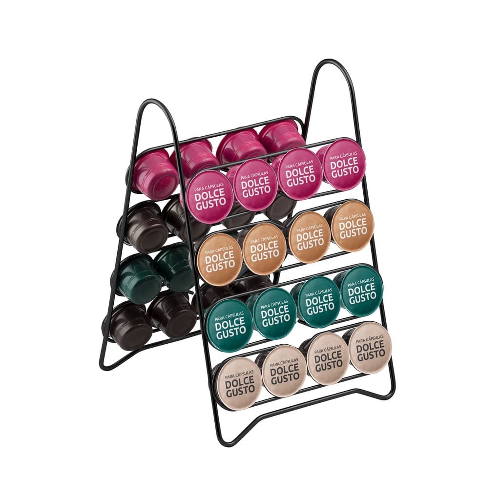 Porta Cápsulas Dolce Gusto Suporte Preto para 32 Unidades Café
