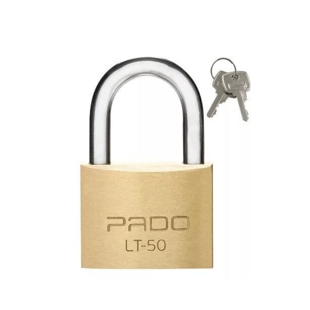 Cadeado Latão Pado Lt 50mm 2 Chaves Não Enferruja Resistente
