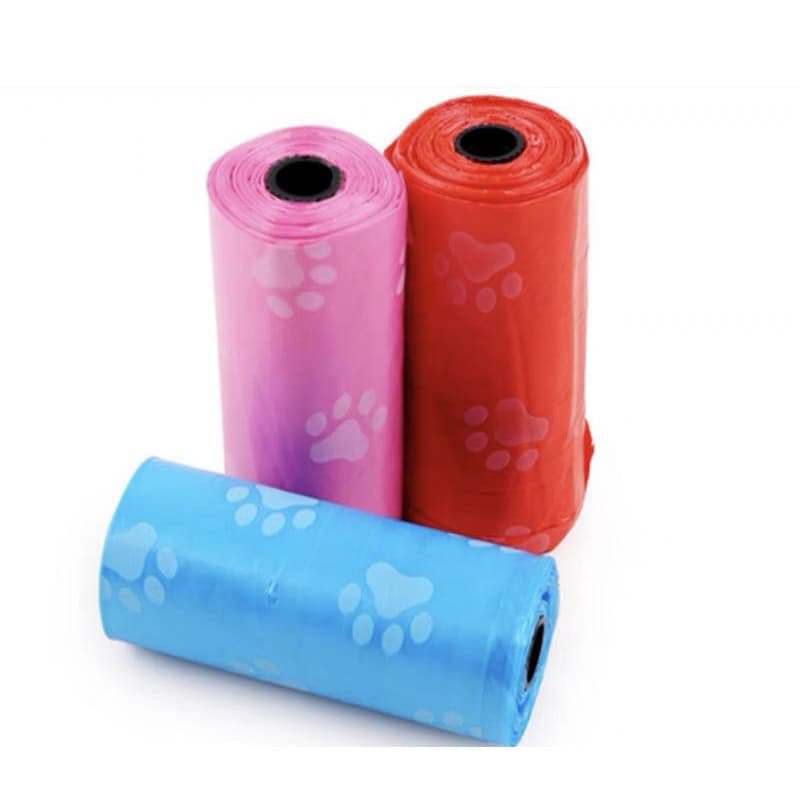 kit4Rolos Pet Cão Cocô Sacos Pegar Saco De Plástico Pet Gato e Cachorro
