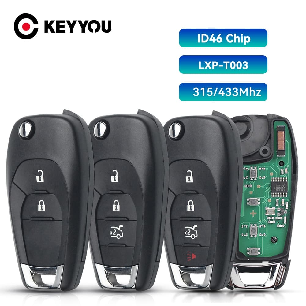 Controle Remoto Da Chave Para Chevrolet Cruze Trailblazer Tracker Onix Colorado 315/433MHz ID46 Botões Chip 2/3/4