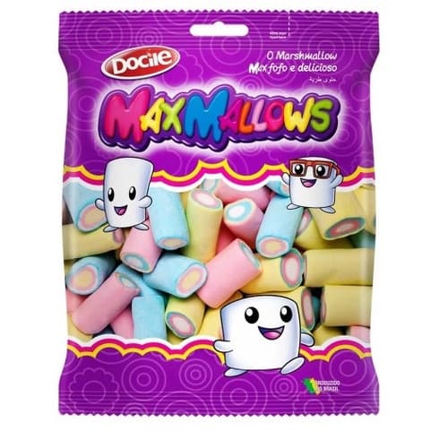 Marshmallow Tubo Color Baunilha 250g Docile