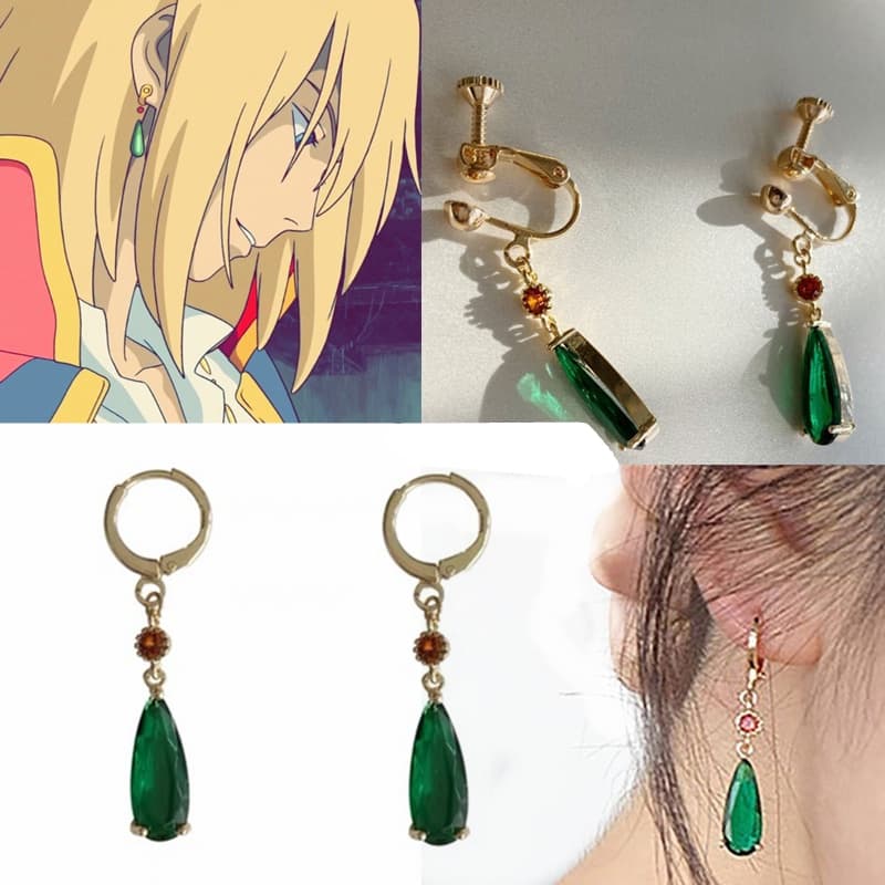 Anime Howl Castelo Em Movimento Cosplay Hayao Sophie Howl Brincos Clipes De Orelha Unissex Acessórios De Jóias Adereços
